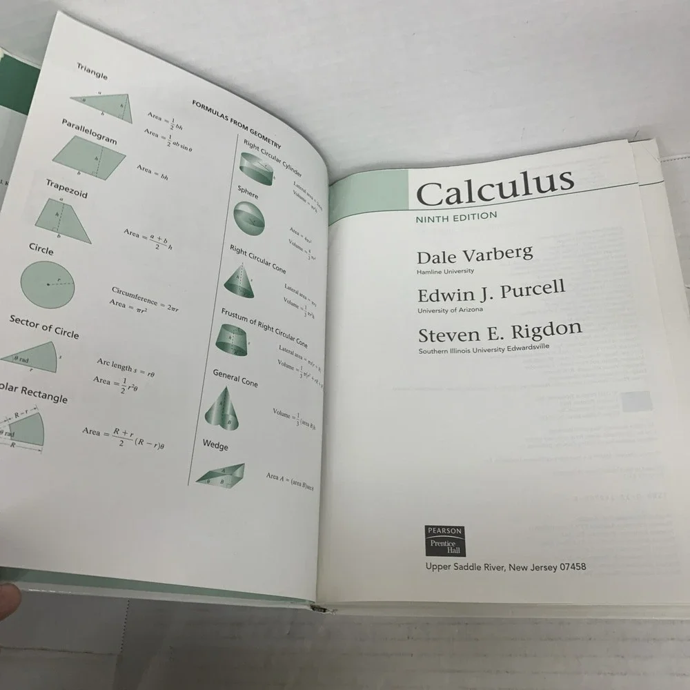 Calculus Textbook Ninth Edition 2007 Hardcover Varberg Dale Purcell Edwin Rigdon